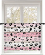 Sheer Curtains 45 Inch Length, Vintage Farmhouse Country Wooden Grain Privacy by Unknown