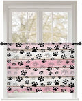 Sheer Curtains 54 Inch Length, Vintage Farmhouse Country Wooden Grain Privacy by Unknown