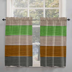 Farm Gray Green Brown Wood Grain Window Valance Curtains, Rustic Wooden Plank - Image 7