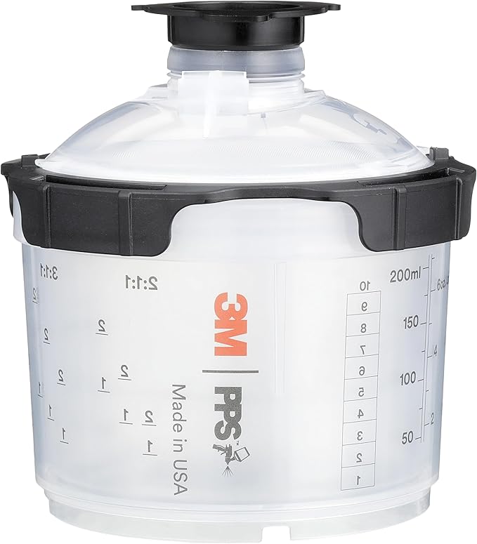 3M PPS 2.0 Spray Gun Cup, Lids and Liners Kit, 6 Ounces, 200-Micron Filter - Image 8