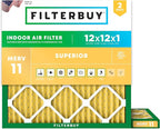 Filterbuy 12x12x1 Air Filter MERV 11 Superior Pet & Allergy Defense, by Filterbuy