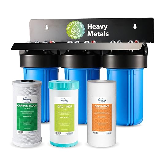 iSpring WGB31B-KS Whole House Water Filter System, Chloramine, 3-Stage by iSpring