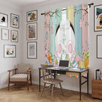Easter Window Curtains 72 Inch Long 2 Panel Set, Rod Pocket Long Curtains & - Image 6