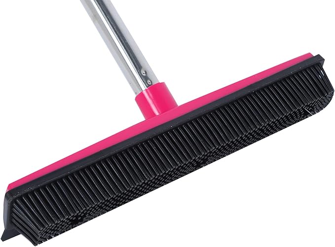 Multifunctional Broom, Telescopic Carpet Rake Rubber Pp 12.6in Brush Easy Wash - Image 7