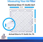 Filter King 17.5x42.5x1 Air Filter | 4-PACK | MERV 8 HVAC Pleated A/C Furnace - Image 2