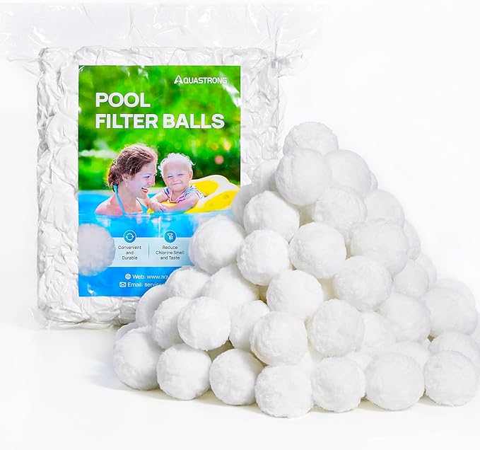 AQUASTRONG Pool Filter Balls for Sand Filters, 4.6 lbs Reusable Pool Sand by AQUASTRONG%E2%80%94%E2%80%94POWERYOURWATER