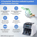 RIBAO BC-40 Mixed Denomination Money Counter Machine, Value Counting, Bill - Image 3