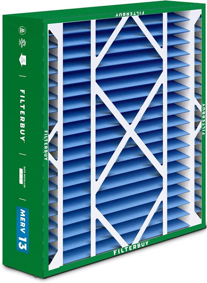 Filterbuy 21x21x5 Air Filter MERV 13 Optimal Smoke & Allergy Defense, - Image 8