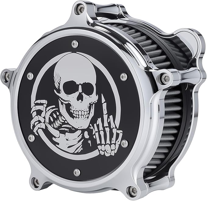 Motorcycle Air Cleaner Skull Style Air Filter - Image 3