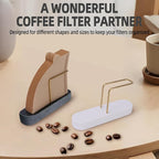 Coffee Filter Holder, Marble & Brass Cone Coffee Filters Holder Organizer - Image 3