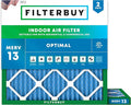 Filterbuy 11.25x11.25x1 Air Filter MERV 13 Optimal Smoke & Allergy Defense by Filterbuy