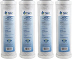 Tier1 5 Micron 10 Inch x 2.5 Inch | 4-Pack Whole House Carbon Block Water by Tier1