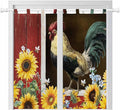 Chicken Sunflowers Bedroom Curtains 72 Inch Length, Window Curtains Tab Top by Unknown