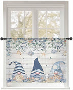 Sheer Curtains 54 Inch Length, Coastal Eucalyptus Leaf Semi Sheer Curtains by Unknown