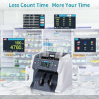 RIBAO BC-40 Mixed Denomination Money Counter Machine, Value Counting, Bill - Image 2