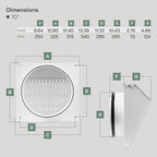 Vent Systems 10" Inch Exhaust Vent Cover - Image 2
