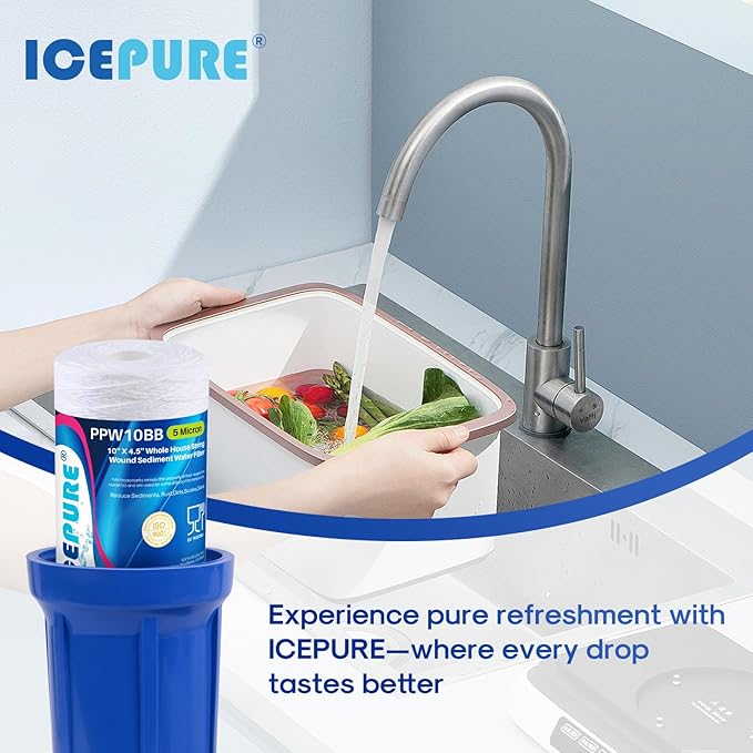 ICEPURE 5 Micron 10”*4.5'' Whole House Sediment String Wound Water Filter - Image 9