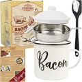 Bacon Grease Container with Strainer by Ayerphalo