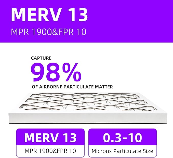 14x18x1 MERV 13 Pleated Air Filter MPR 1900 & FPR 10, Furnace Air Filters - Image 4