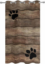 Wood Grain Outdoor Curtains for Patio Claws Animals Wooden Brown Vintage - Image 9