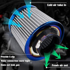 PTNHZ Universal Burnt Blue Neck 3" 76mm Car High Flow Cold Air Intake Air - Image 5