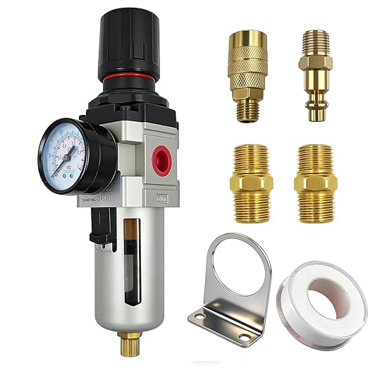 HengMinLingTong 1/2" NPT Compressed Air Filter Regulator Combo Piggyback by Unknown