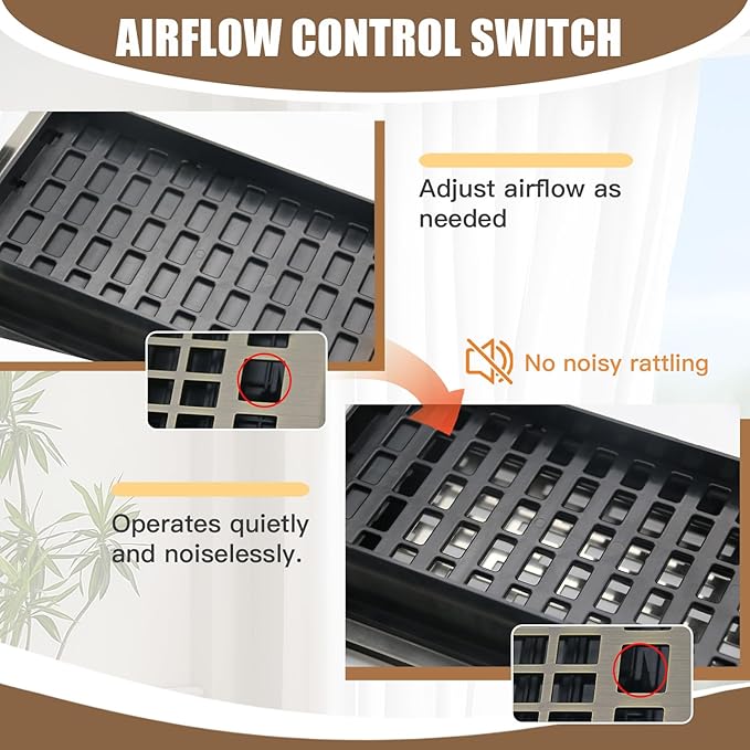 Floor Vents Register Ease Adjust 4X10 Inch Floor Air Vent Heavy Duty Walkable - Image 5