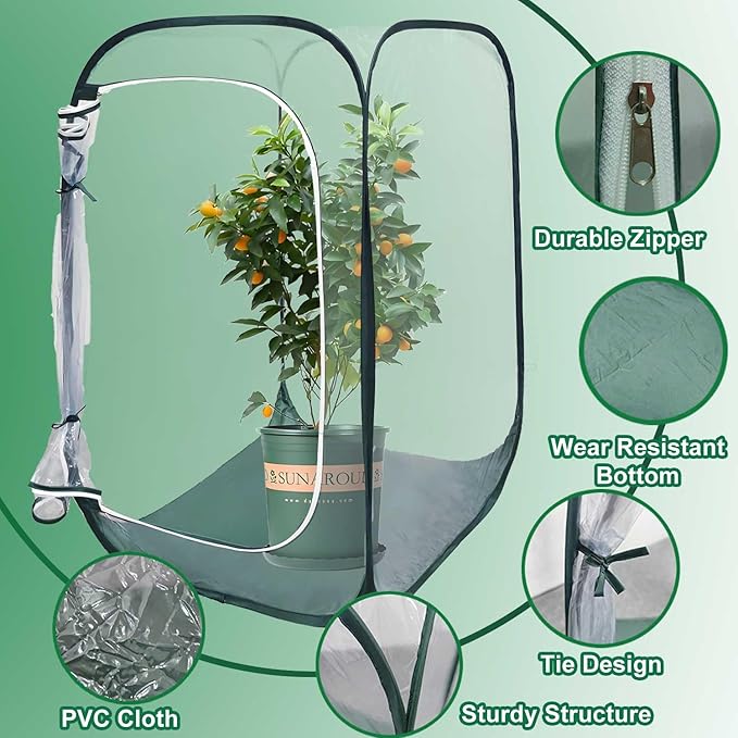 Plant Mini Greenhouse Pop up Frost Protection Enclosure PVC Clear Plant Covers - Image 2