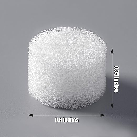 100 Pieces Air Filter Sponge for Compressor System Accessories Round White - Image 2