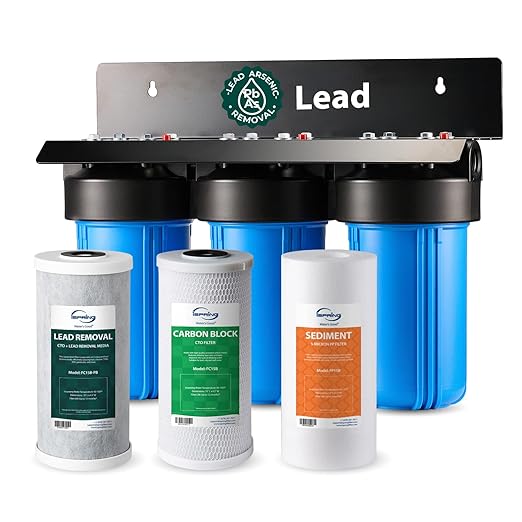 iSpring 3-Stage Whole House Water Filter System, SGS-Tested to Remove Up to 99% by iSpring