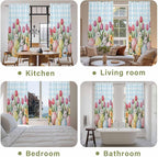 Easter Window Curtains 72 Inch Long 2 Panel Set, Rod Pocket Long Curtains & - Image 8