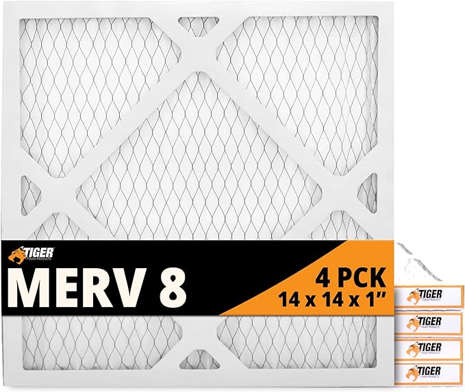 Tiger Tough 14x14x1 Air Filter MERV 8 MPR 600-800, High-Performance Pleated by TIGERTOUGHPRODUCTS