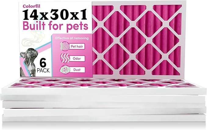 Colorfil 14x30x1 Air Filter | Made in the USA | Color Changing | Remove Cat and by ColorfilAirFilters