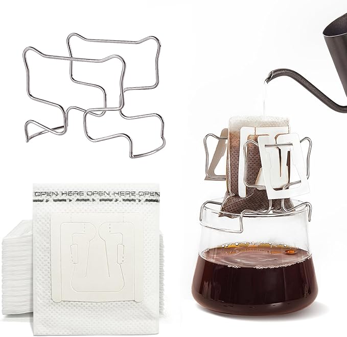 Hanging Ear Drip Coffee Bag Holder by Unknown