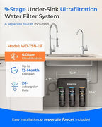 Waterdrop TSB-UF 0.01 μm Ultra Filtration Under Sink Water Filter System - Image 2