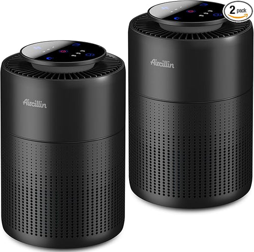 2 Pack Air Purifiers for Home Bedroom H13 True HEPA Air Filter Cleaner by Aircillin