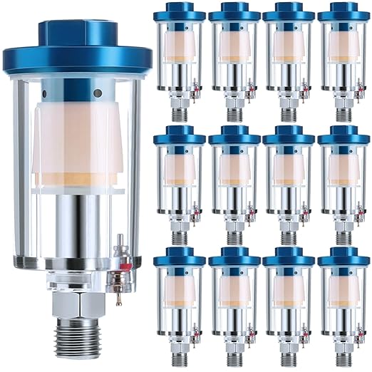 Mudder 14 Pcs Compressed Air Filter Water Oil Separator 1/4 Inch NPT Inlet and by Mudder