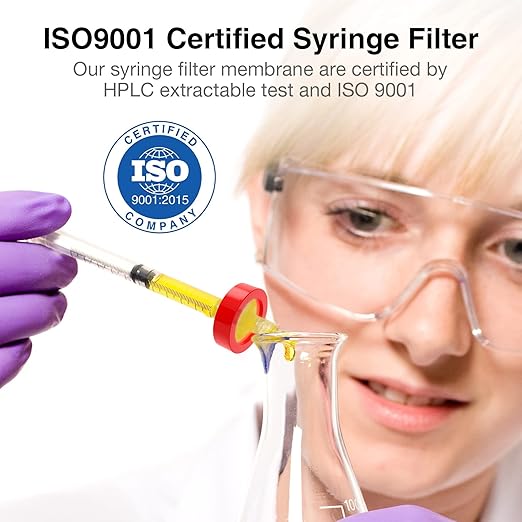 SimPure Syringe Filter PTFE Hydrophobic Membrane 500 PCS, 0.22um Pore Size - Image 3