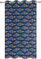 Fish Outdoor Curtains for Patio Vintage National Wind Fish Blue Waterproof - Image 9