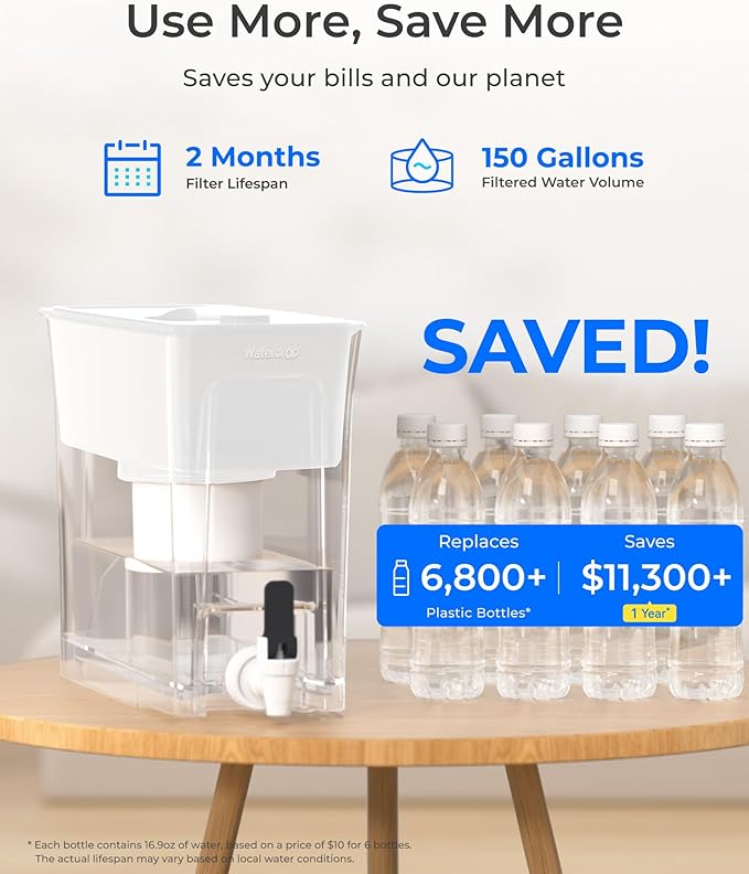 Waterdrop Large 35-Cup Water Filter Dispenser - Image 6