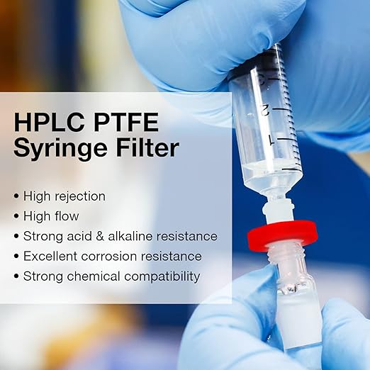SimPure Syringe Filter PTFE 500 PCS Hydrophobic Membrane, 25mm Disc Diameter - Image 6