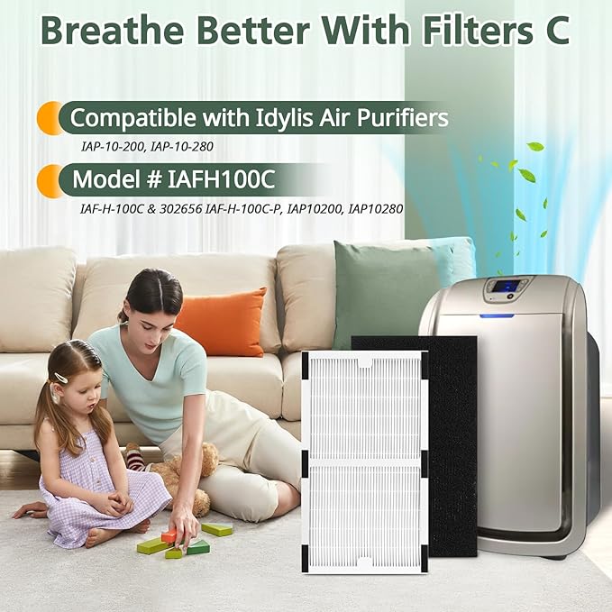Replacement Filter C for Idylis IAF-H-100C, IAP-10-200, IAP-10-280, 2 Pack Type - Image 5