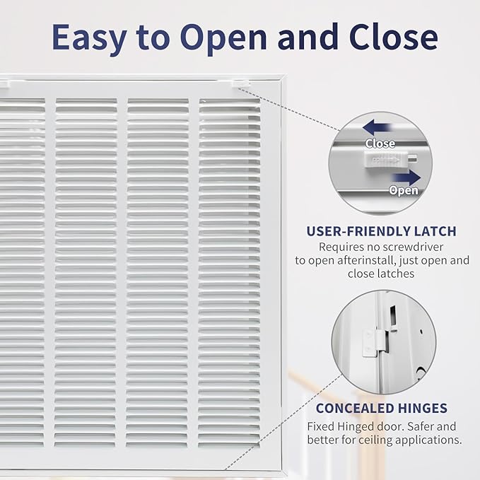 16"W x 20"H Steel Return Air Filter Grille - Image 4