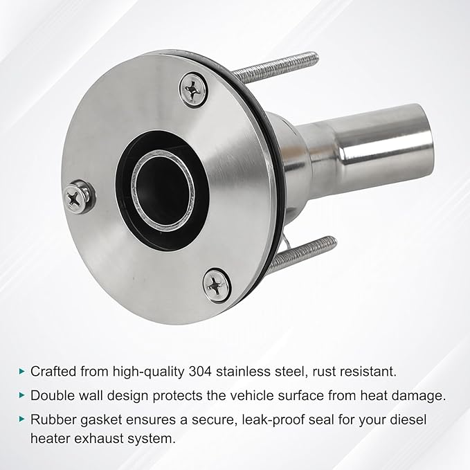 24mm Stainless Steel Exhaust Pipe Air Intake Filter and Pipe Double Wall - Image 3