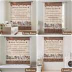 Farmhouse Sheer Curtains 84 Inch Length Brown Country Star Berry Vintage Wood - Image 7