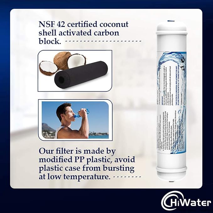 2 Pack Inline Water Filter 1/4" Quick-Connect Replacement Cartridge Inline - Image 3