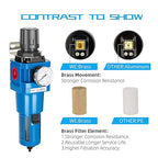 NANPU 1" NPT Compressed Air Filter Regulator Combo Piggyback, 5 Micron Brass - Image 5