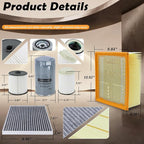 Fuel Filter Water Separator and Oil/Air Filter Set Fit - Image 6