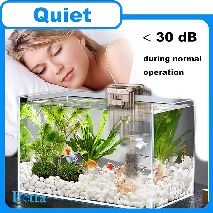 Hang on Back Fish Tank Filter for 3-5 Gallon Aquariums - Image 2