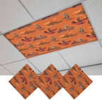 Cowboys Horses 3 Pcs Fluorescent Light Covers 4 x 2 Feet, Desert Ethnic Winds - Image 2